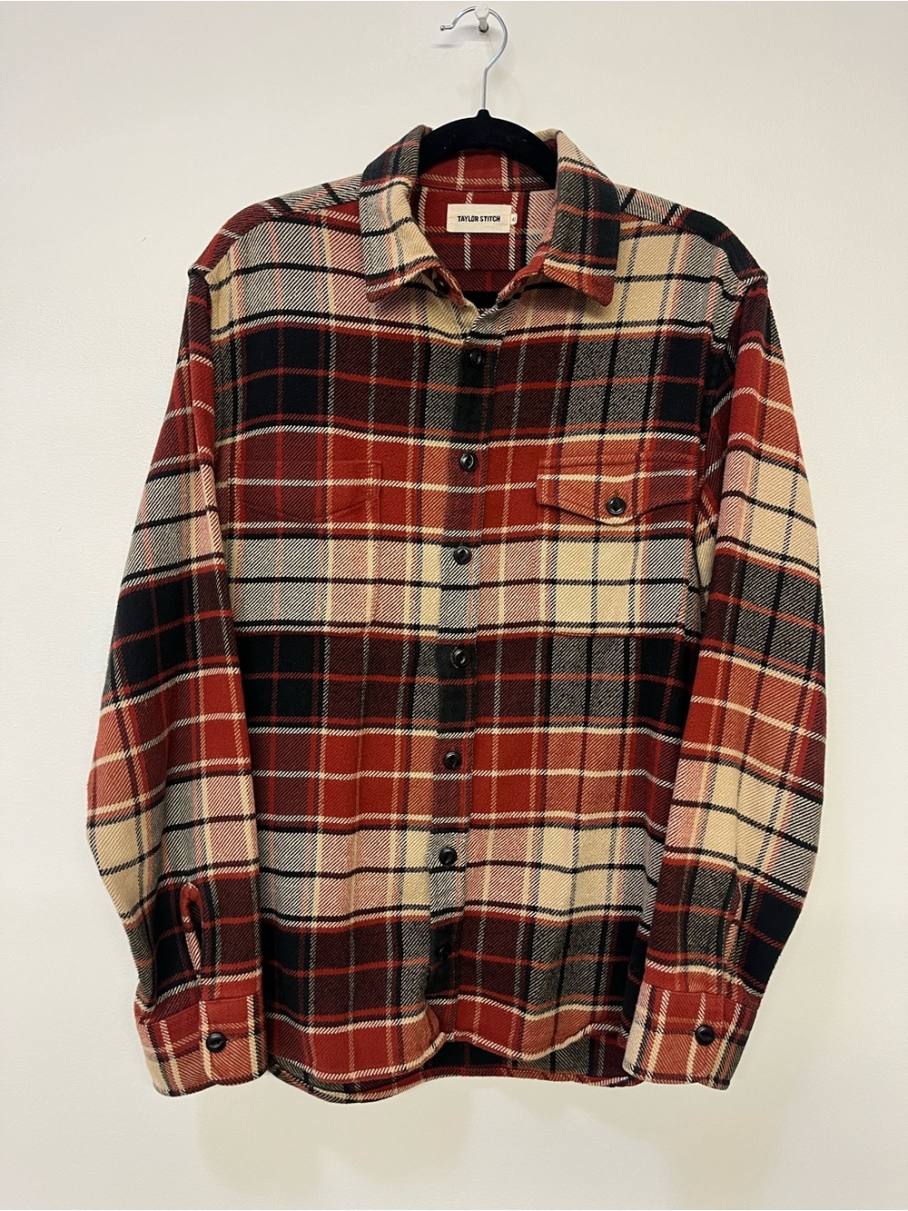 Taylor Stitch Men's Red Plaid OverShirt flannel